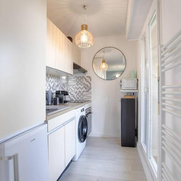 studio, les marines, cabourg, vue et acces plage - Monolocale con Balcone - 4