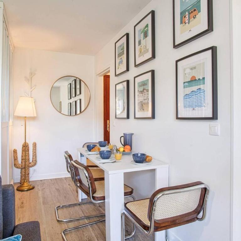 studio, les marines, cabourg, vue et acces plage - Monolocale con Balcone - 7