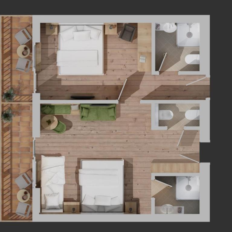 Family Hotel Gutenberg - Suite con 2 Camere da Letto - 3