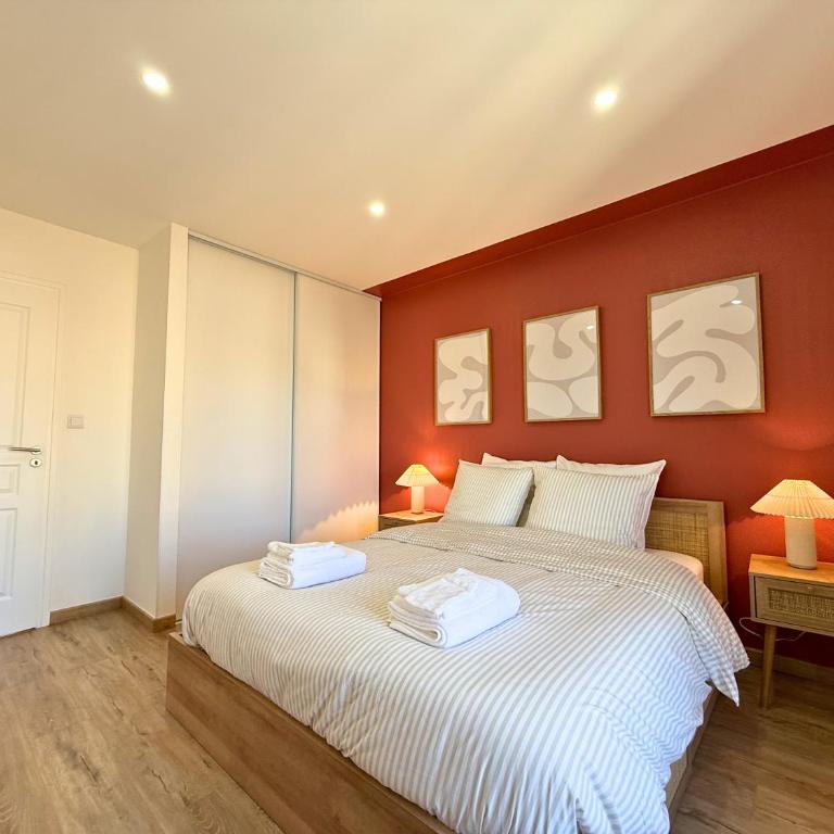 Superbe T3 rénové & climatisé à 5 min des plages - Apartment mit 2 Schlafzimmern - 1