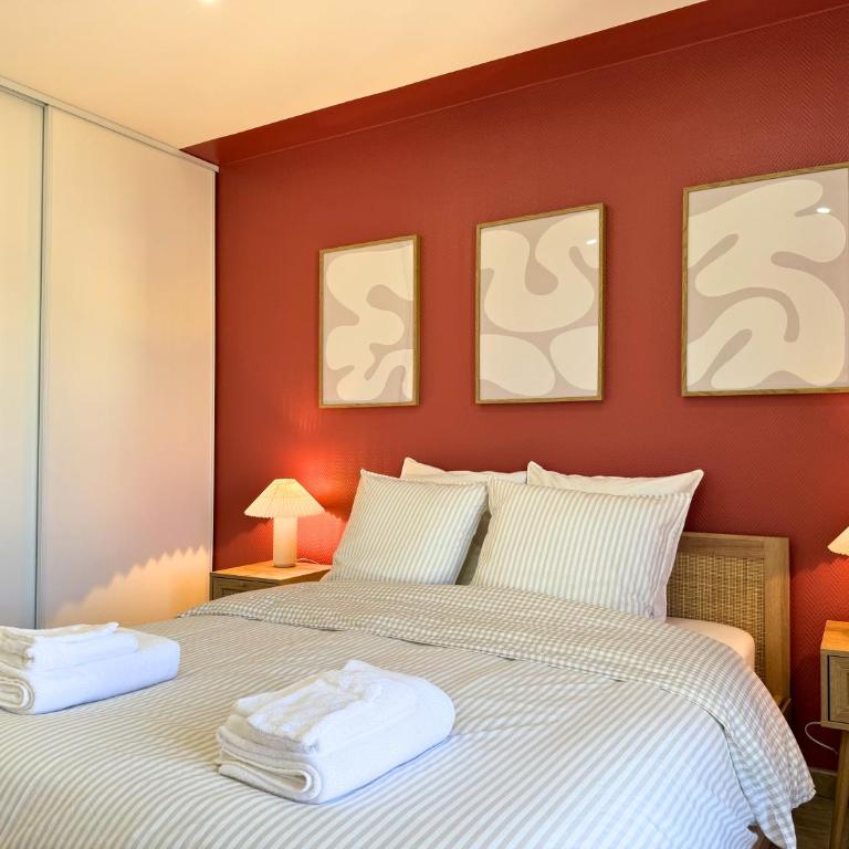 Superbe T3 rénové & climatisé à 5 min des plages - Apartment mit 2 Schlafzimmern - 33