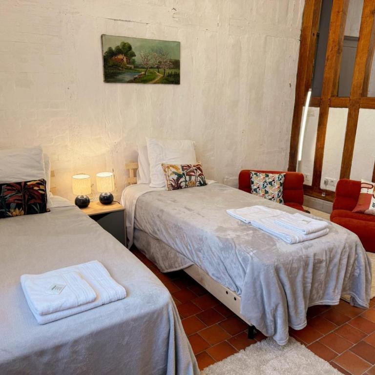 Studio centre-ville, animaux admis - 2 pers. - FR-1-491-487 - Estudio - 3