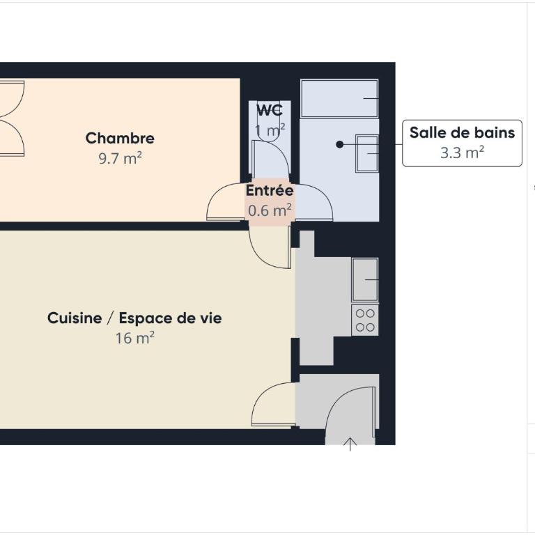 Mer a 50 m, appart pour 3 adultes 1 enfant - Apartment - 21