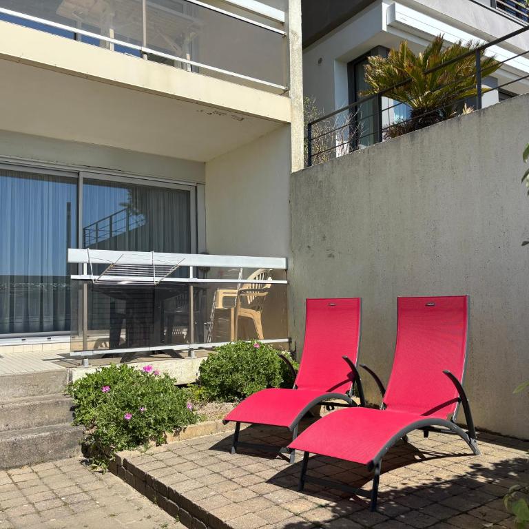 Face mer devant la plage des libraires terrasse Parking - One-Bedroom Apartment - 4