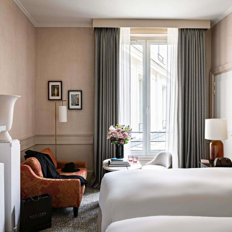 Sofitel Le Scribe Paris Opera - Chambre Simple de Luxe avec 2 Lits Simples - Vue sur Cour ou Rue Scribe - 1