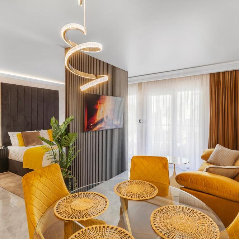 A&R Luxury Apartments - Estudio con cama extragrande y sofá cama - 11