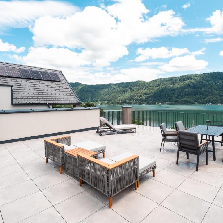 Montelago, Penthouse am Ossiacher See mit Kamin, Seeblick, Seezugang - Apartment mit 2 Schlafzimmern und Seeblick - 44