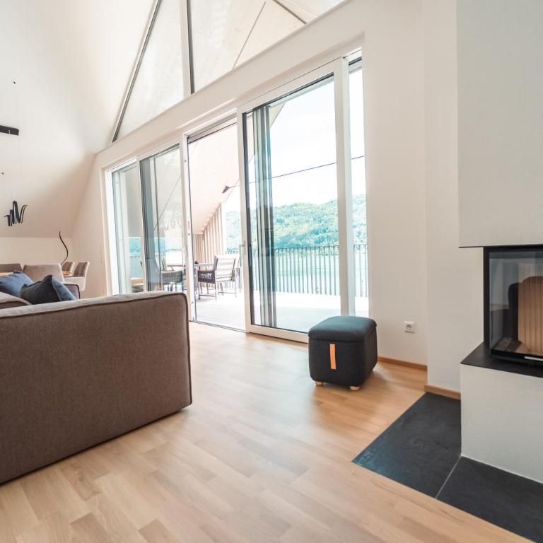 Montelago, Penthouse am Ossiacher See mit Kamin, Seeblick, Seezugang - Apartment mit 2 Schlafzimmern und Seeblick - 4
