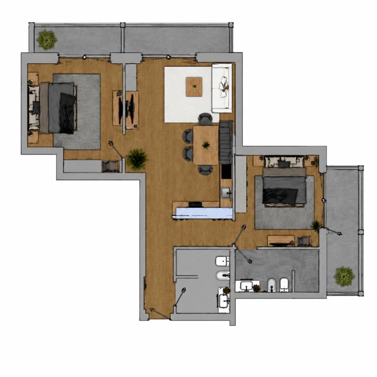 Hotel MIOL - Appartamento Deluxe con 2 Camere da Letto e Balcone - 4