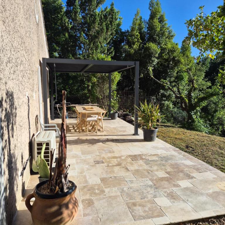 Chez Nathan et Anaïs, Meublé de tourisme classé 3 étoiles, Clim, piscine, rivière - Maison 3 Chambres - 17