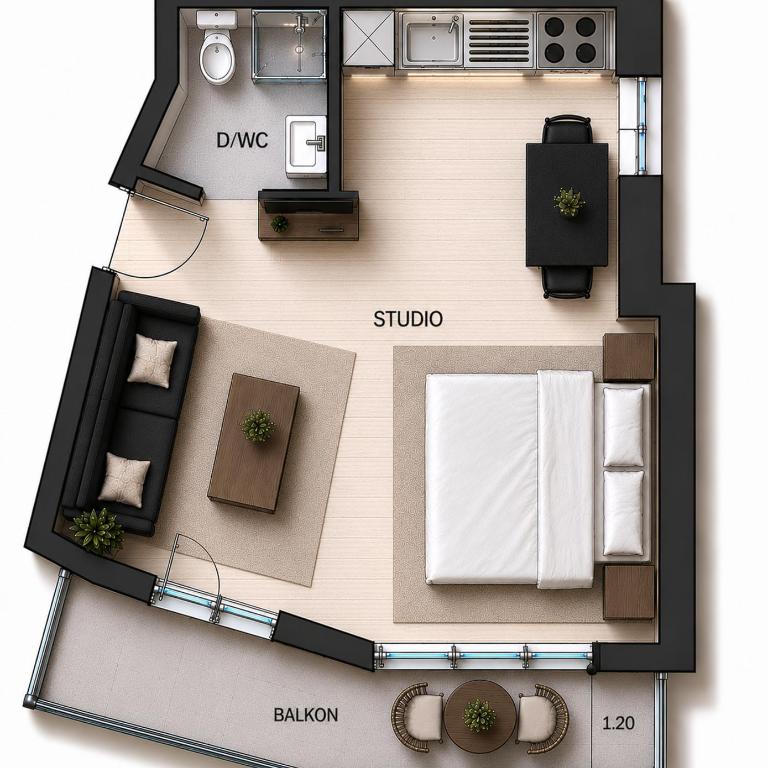 ALCAZAR apartments - Studio mit Balkon - 9