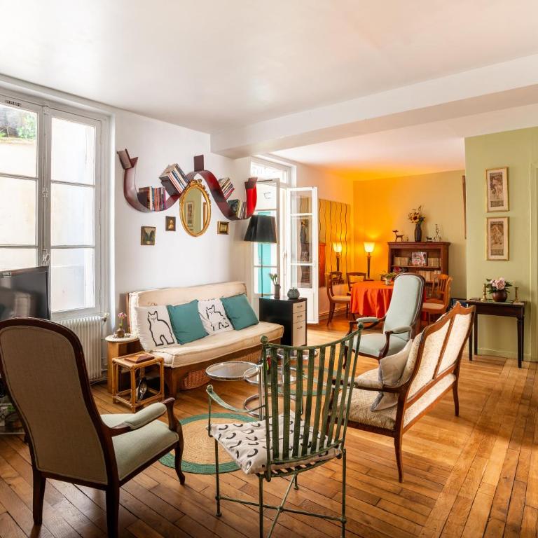 Vintage 2BD Apartment with Patio in Montmartre - Appartement - 1