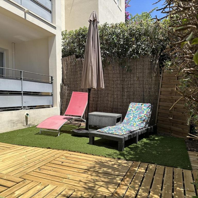 Cosy Garden T2 4p proche odysseum et gares clim wifi jardin - Two-Bedroom Apartment - 21