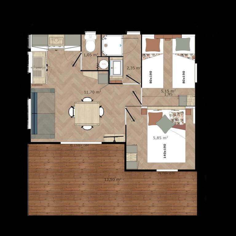 Camping 4 étoiles - Piscine - ccbga0g - Chalet - 28