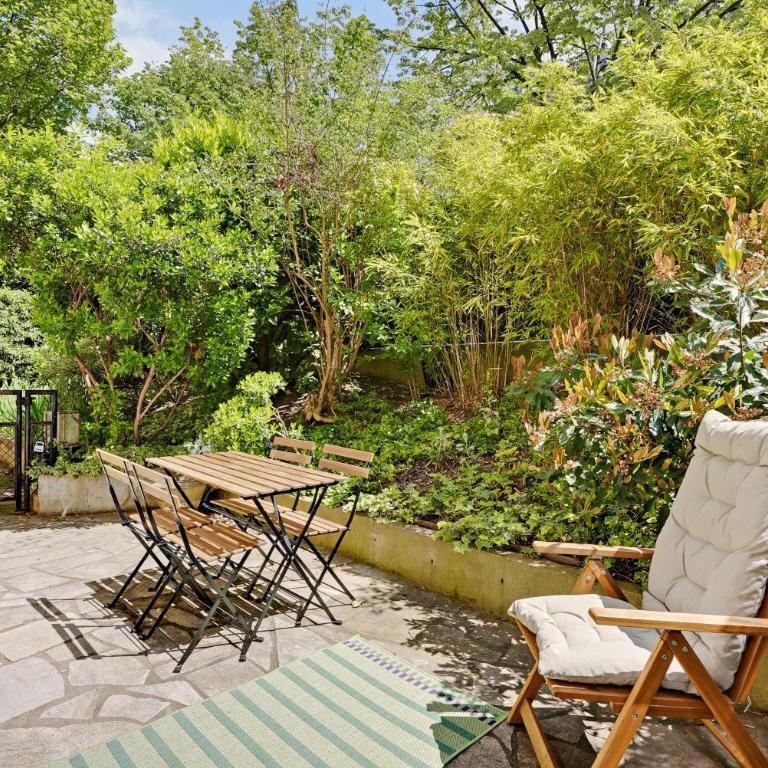 Suite Double Jardin Ranelagh - Appartement 1 Chambre avec Terrasse - 13