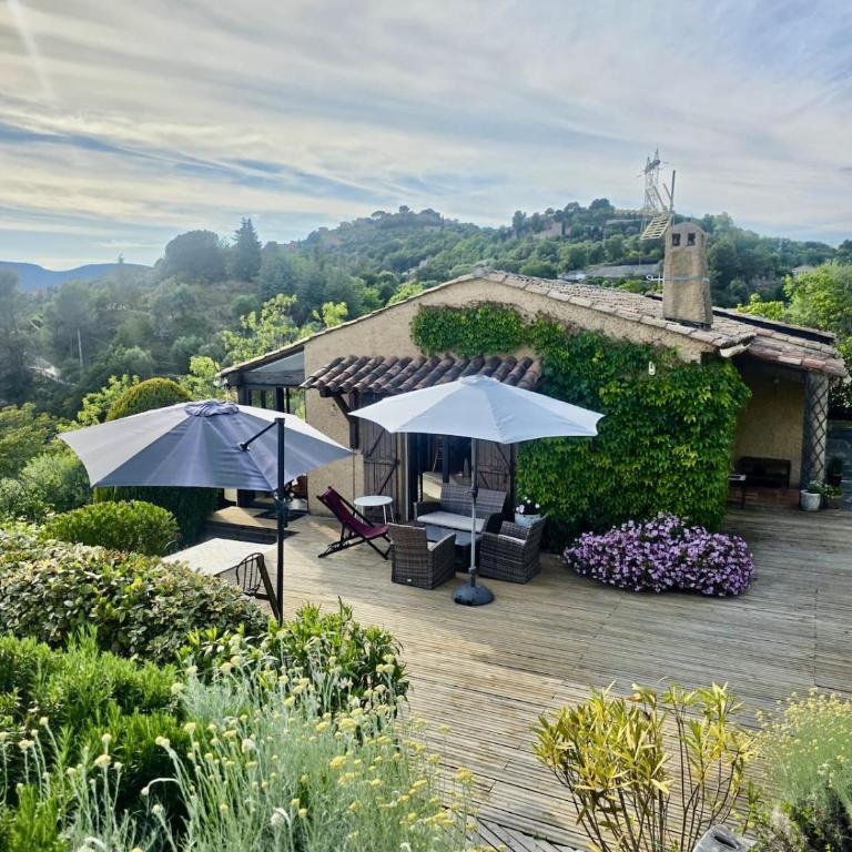Un havre de paix à 30 min de Nice, jardin privé - Villa 2 Chambres - 1