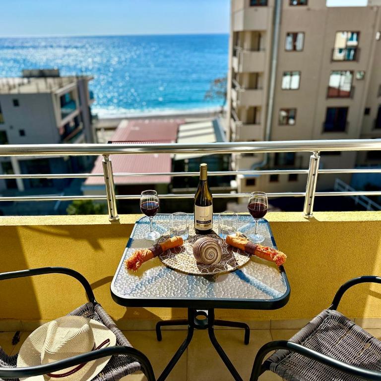 Apart-Hotel Saraj - Apartment mit 2 Schlafzimmern, einem Balkon und Meerblick - 5