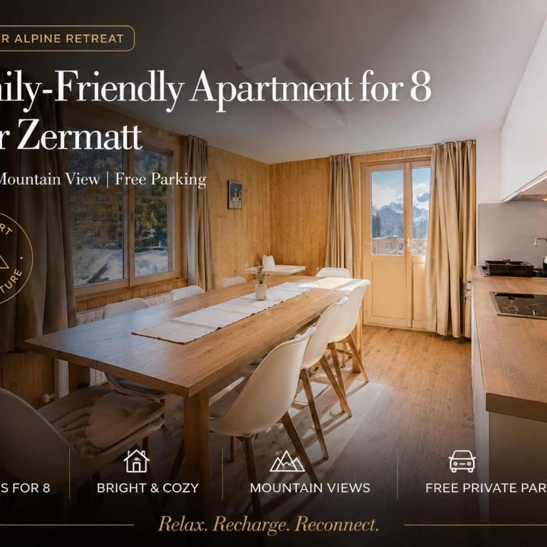Family-Friendly Apartment for 8 near Zermatt - Apartment - 1