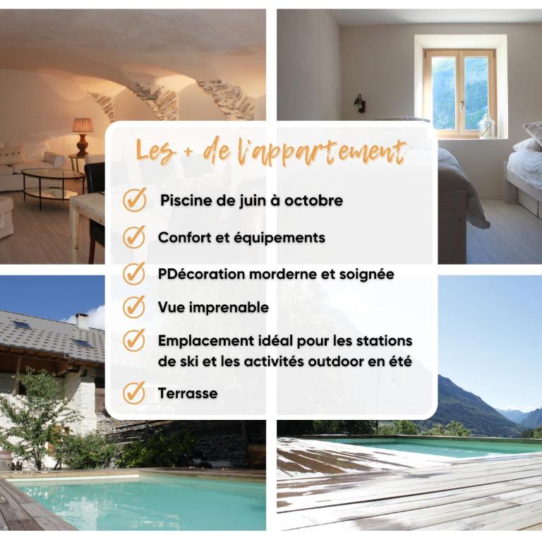 Très bel appartement, Parc national des Écrins, piscine et terrasse - Appartement 2 Chambres - 3