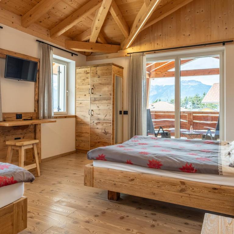 Agritur Fiordaliso - Habitación Triple con vistas a la montaña - 3