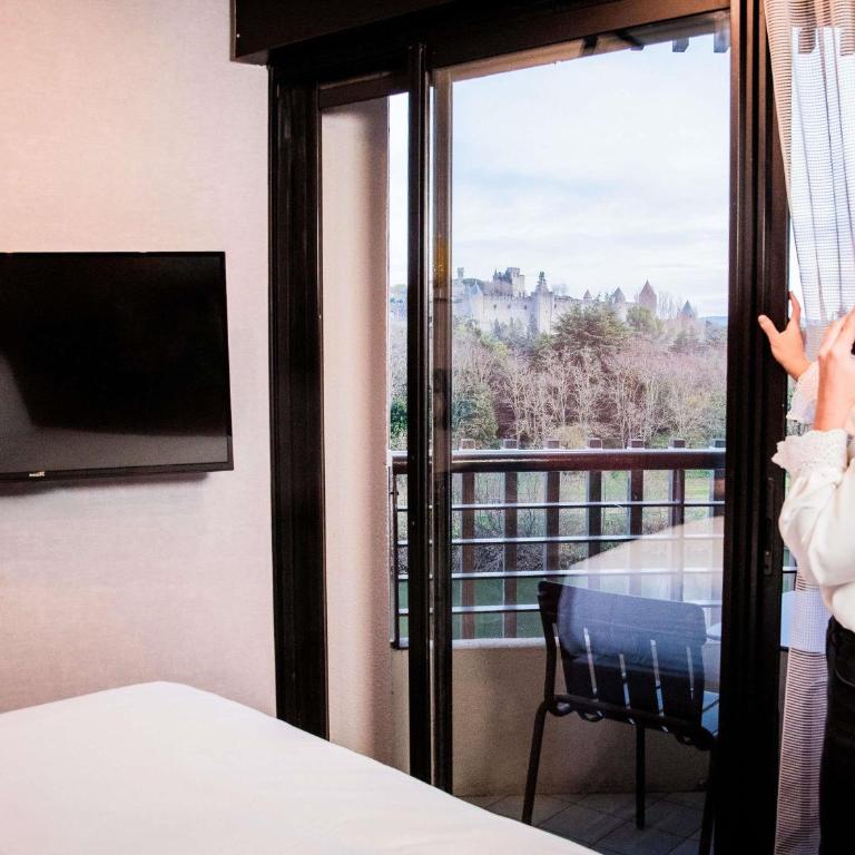 Tribe Carcassonne - Chambre Double Confort avec Balcon - Vue sur Ville - 5