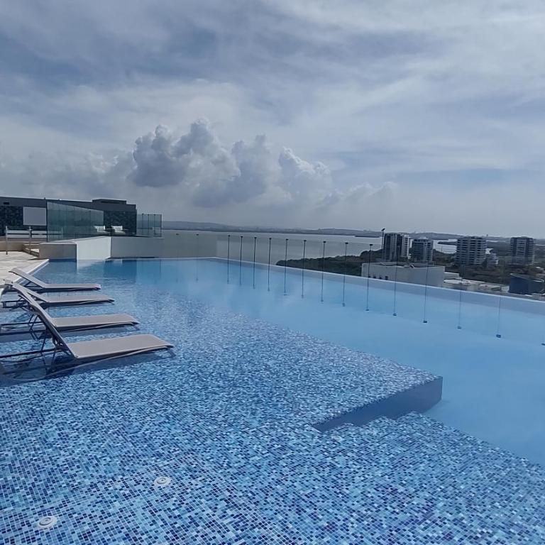Cartagena Centro de Convenciones Hotel de las Americas con salida a playa 2BR Wifi - Two-Bedroom Apartment with Garden View - 50