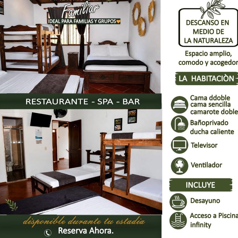 Hotel Campestre Palmas del Zamorano - Habitación Familiar Superior - 2