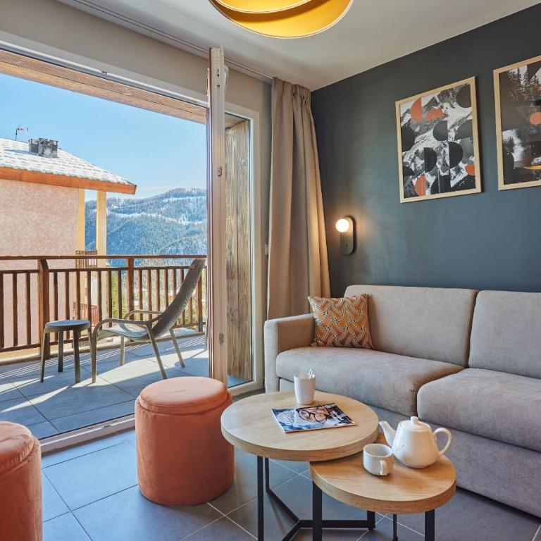Résidence Odalys Le Mont d'Auron - Appartement 2 Chambres avec Vue sur la Montagne - 10
