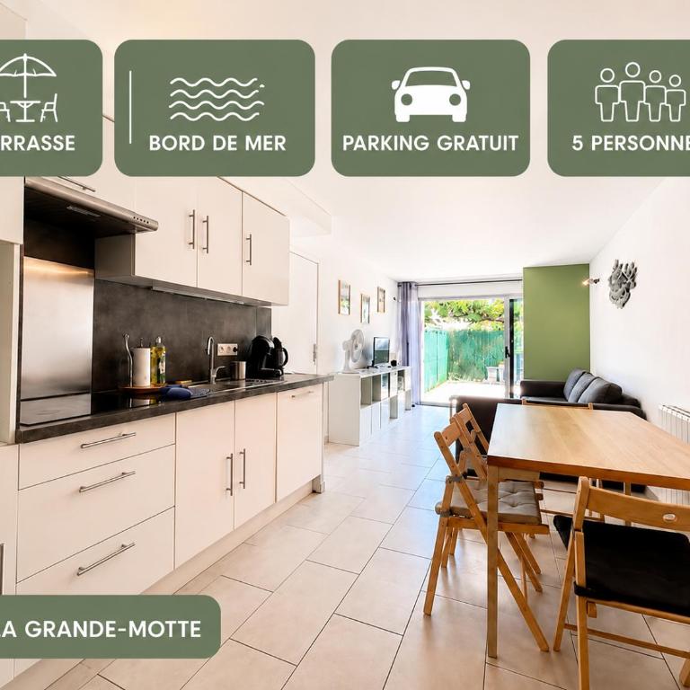 Idéal 5 Pers Terrasse, Parking, Plage - Appartamento con 1 Camera da Letto - 1