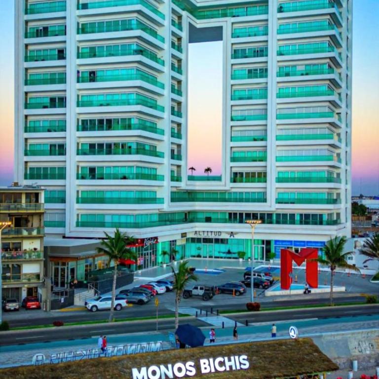 Torre Eme Azul Celeste de Lujo Frente Playa y Malecon - Appartement 1 Chambre - 1