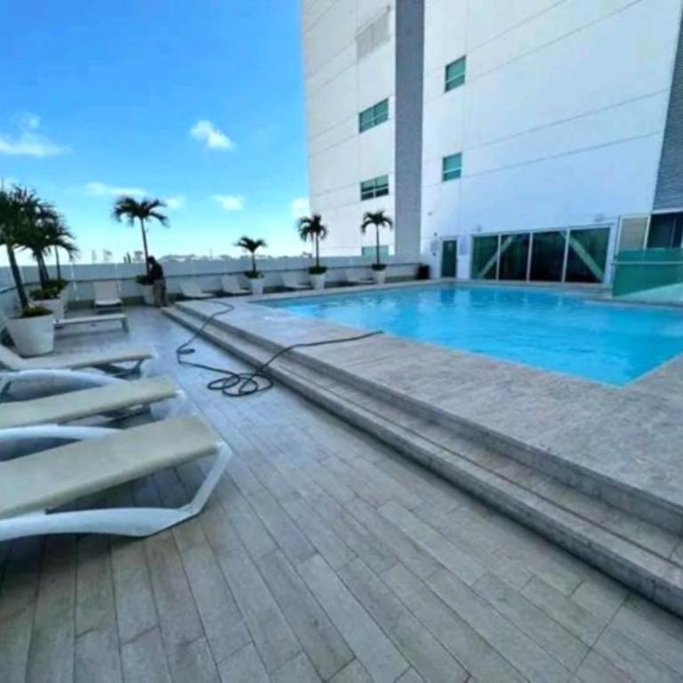 Torre Eme Azul Celeste de Lujo Frente Playa y Malecon - Appartement 1 Chambre - 17