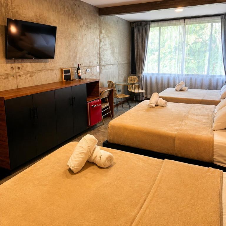 Eco Hotel La Colina Mirador Con aire acondicionado - Habitación Familiar Deluxe con aire acondicionado - 4