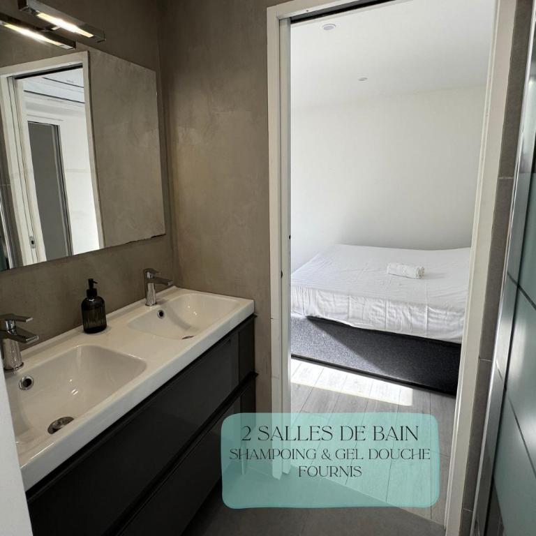 sanary/vue mer/plage/jacuzzi/3 chambres/parking - Deluxe One-Bedroom Apartment with Ocean View - 10