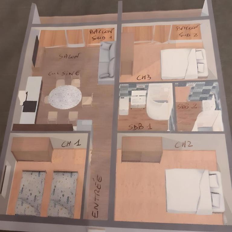 Chalet Les Lauzes - Appartamento Premium con 3 Camere da Letto e Balcone - 22
