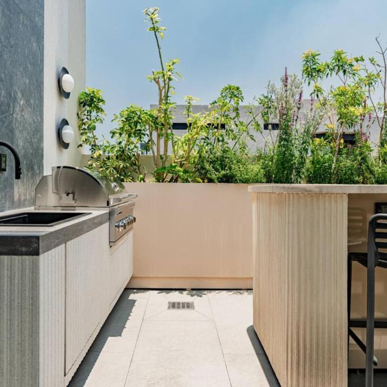 Condesa Penthouse with Rooftop Terrace and BBQ - Appartement - 52