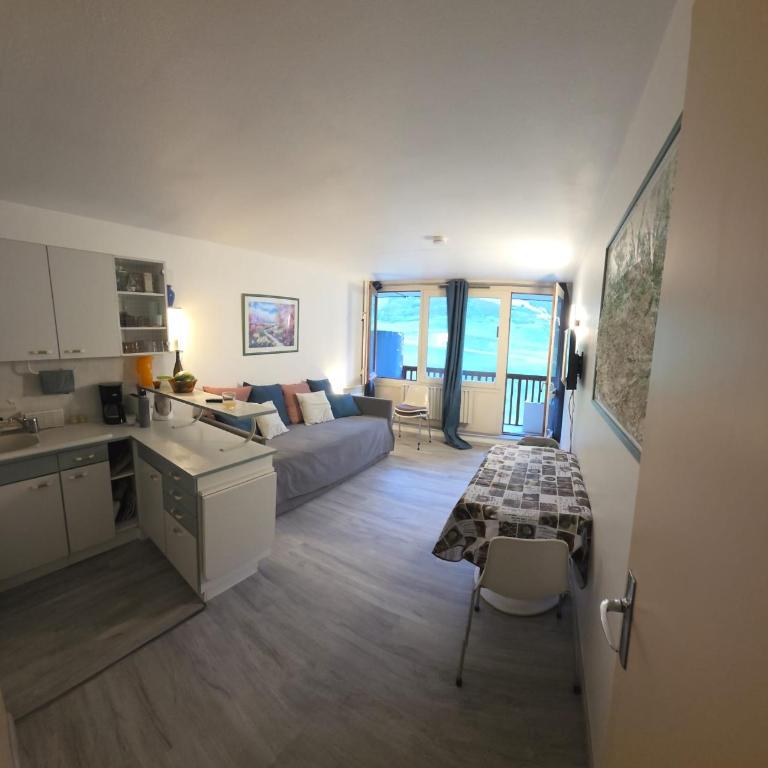 Studio 30m2 pour 4 pers La Mongie avec canape-lit et lit superposé - Appartement avec Balcon - 11