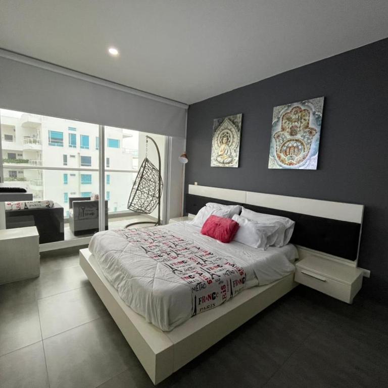 Cartagena Colombia 2hab 3bñ piscina jacuzzi parking playa morros - Two-Bedroom Deluxe Apartment with Balcony - 13