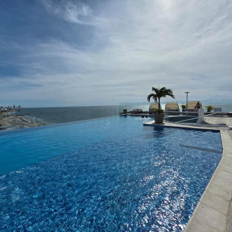 Cartagena Colombia 2hab 3bñ piscina jacuzzi parking playa morros - Two-Bedroom Deluxe Apartment with Balcony - 3