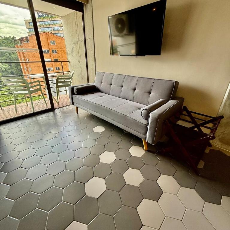 Moderno Apt, El Poblado cerca Provenza, AC, Vista, Wifi - One-Bedroom Apartment - 13