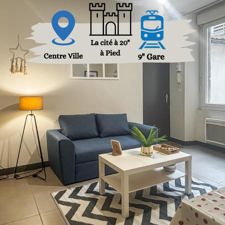 Visiter Carcassonne à pied , 20 min de la CITÉ , 9 minutes de la GARE - Apartamento de 1 dormitorio - 1