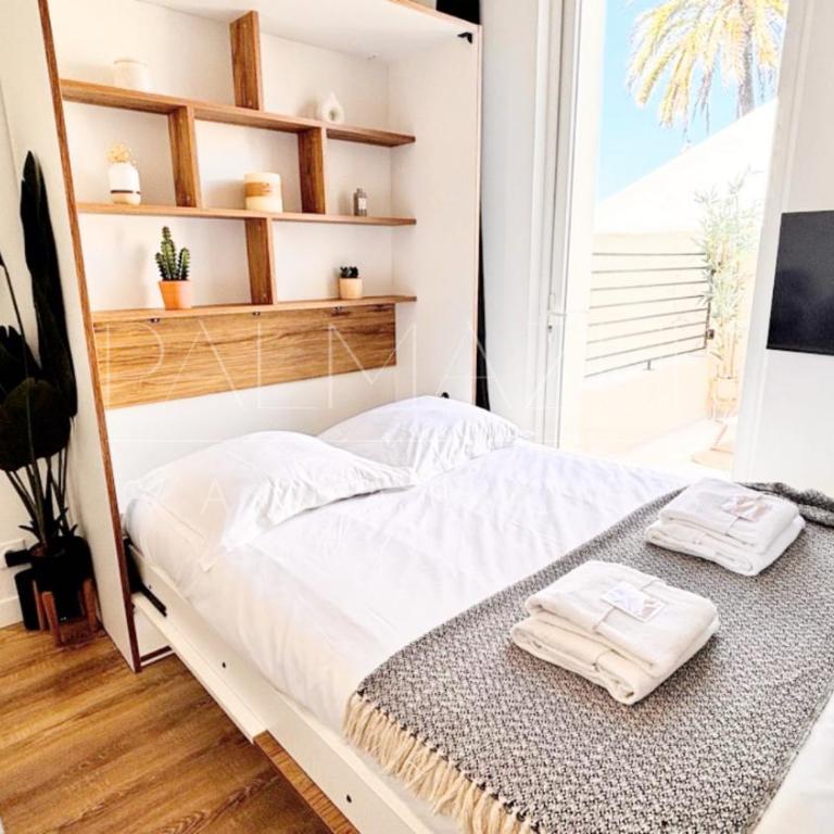 Proche gare, 5 min Plage du Midi, Studio, Terrasse - Palmazur Vacances - Studio avec Balcon - 8