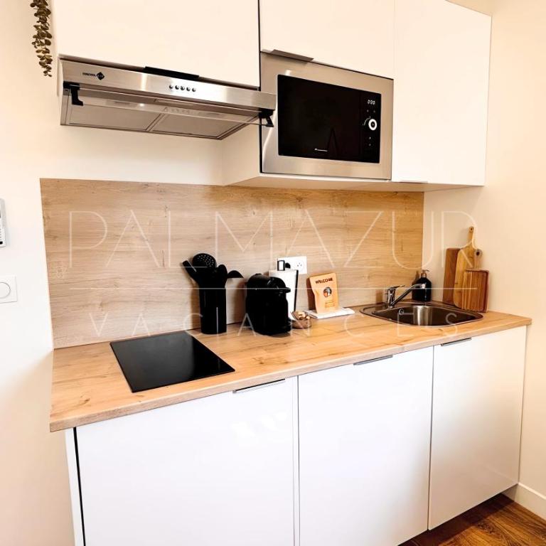 Proche gare, 5 min Plage du Midi, Studio, Terrasse - Palmazur Vacances - Studio avec Balcon - 14