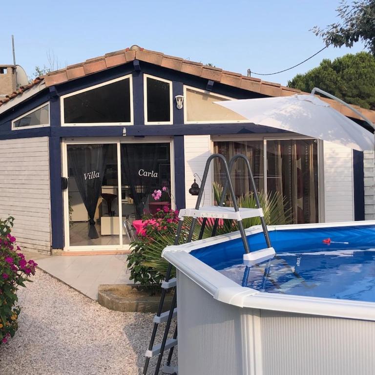 Villa Carla F2 piscine privée clim plage au calme 3 pers max Grau d Agde - Maison 1 Chambre - 18