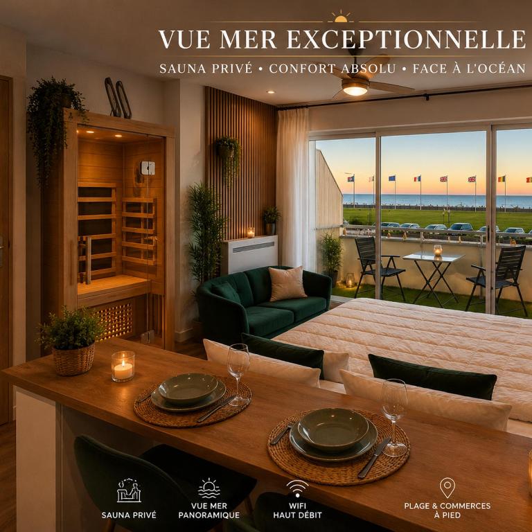 Studio Prestige Vue Océan Sauna Privé Plage à Pied - Appartement - Vue sur Mer - 1