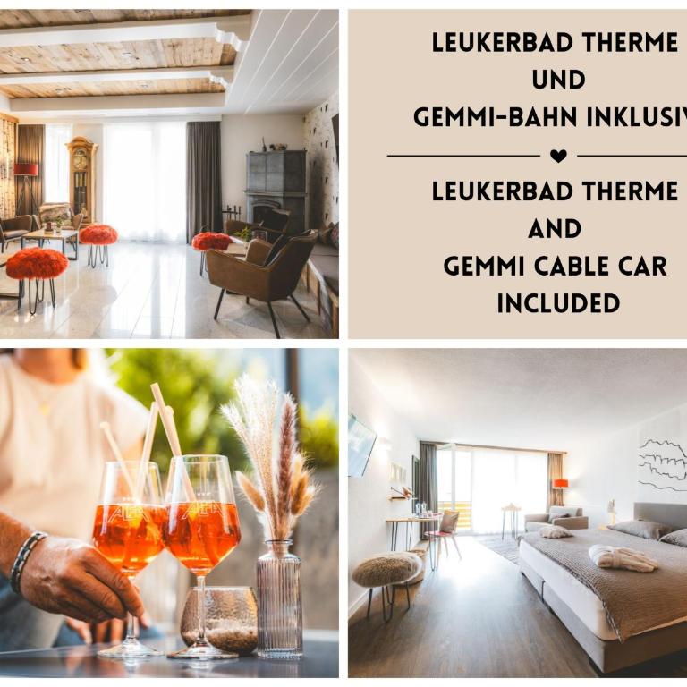 Hotel Alfa Superieur - Leukerbad-Therme - Doppelzimmer mit Zugang zum Spa und Seilbahnnutzung - 1