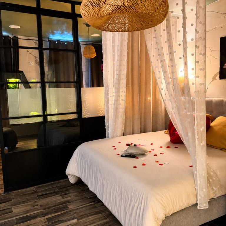 Appartement love room Perpignan cosy jacuzzi parking privée - Apartment mit 1 Schlafzimmer - 16