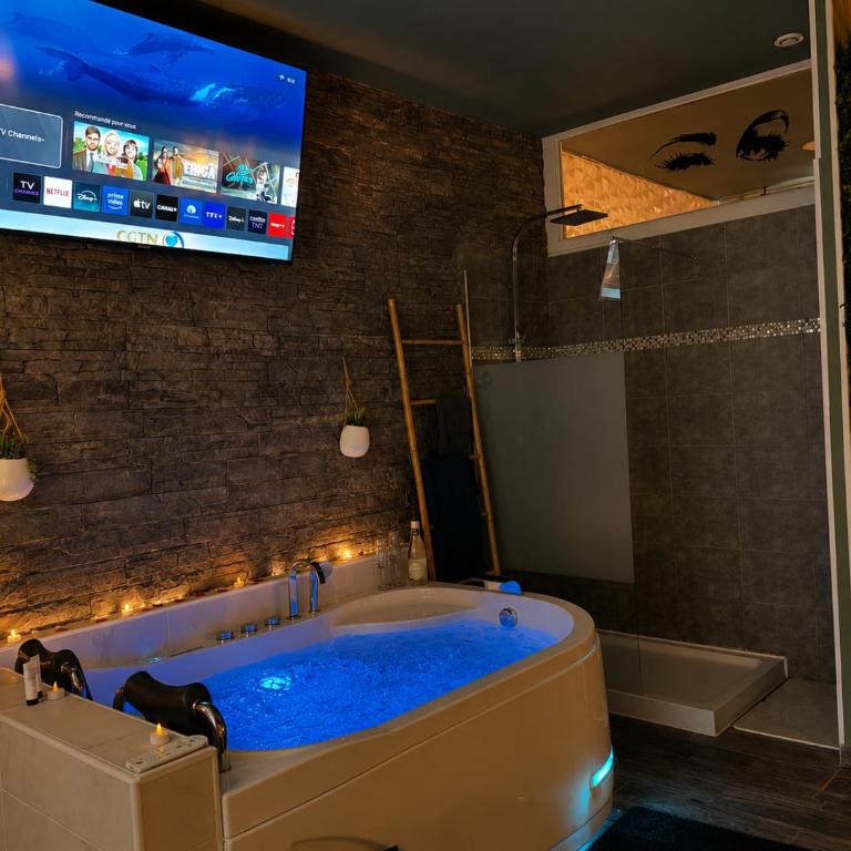 Appartement love room Perpignan cosy jacuzzi parking privée - Apartment mit 1 Schlafzimmer - 17