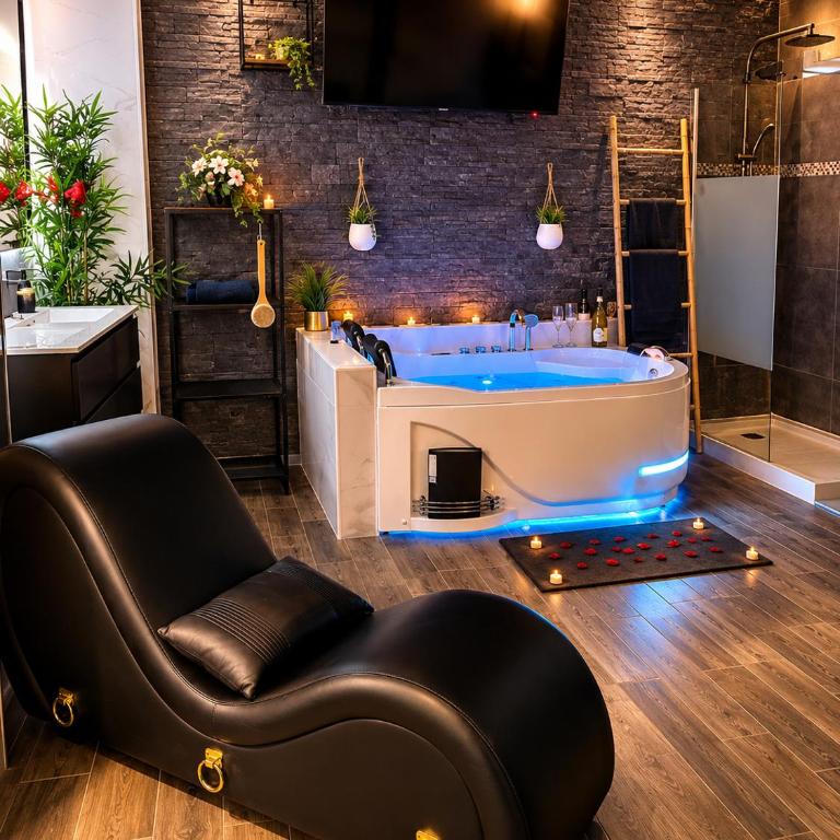 Appartement love room Perpignan cosy jacuzzi parking privée - Apartment mit 1 Schlafzimmer - 13