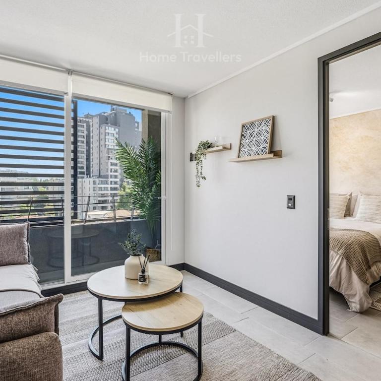 HT Comfortable and Bright Apartment in Ñuñoa with Parking - Two-Bedroom Apartment - 1