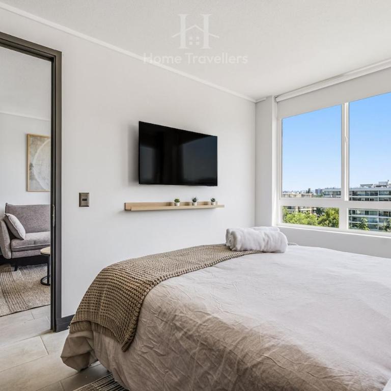 HT Comfortable and Bright Apartment in Ñuñoa with Parking - Two-Bedroom Apartment - 16